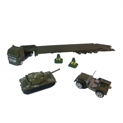 Good Quality Kids Toys European Military Trailer Die Cast 1:64 Scale Car Small Model