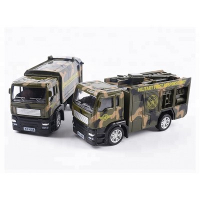 military pull back diecast 1/55 toys truck model for kids