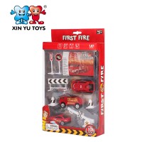 vehicle set helicopter die cast car model fire truck toy for kids