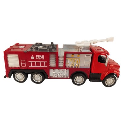 High Quality New Modelling 1:50 Pull Back American Style Fire Truck Alloy Car Model